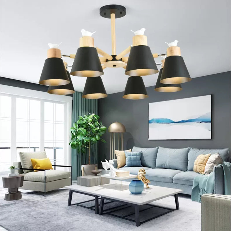 Modern Style Ceiling Pendant Light with Bird Bucket Shade - Rebooters