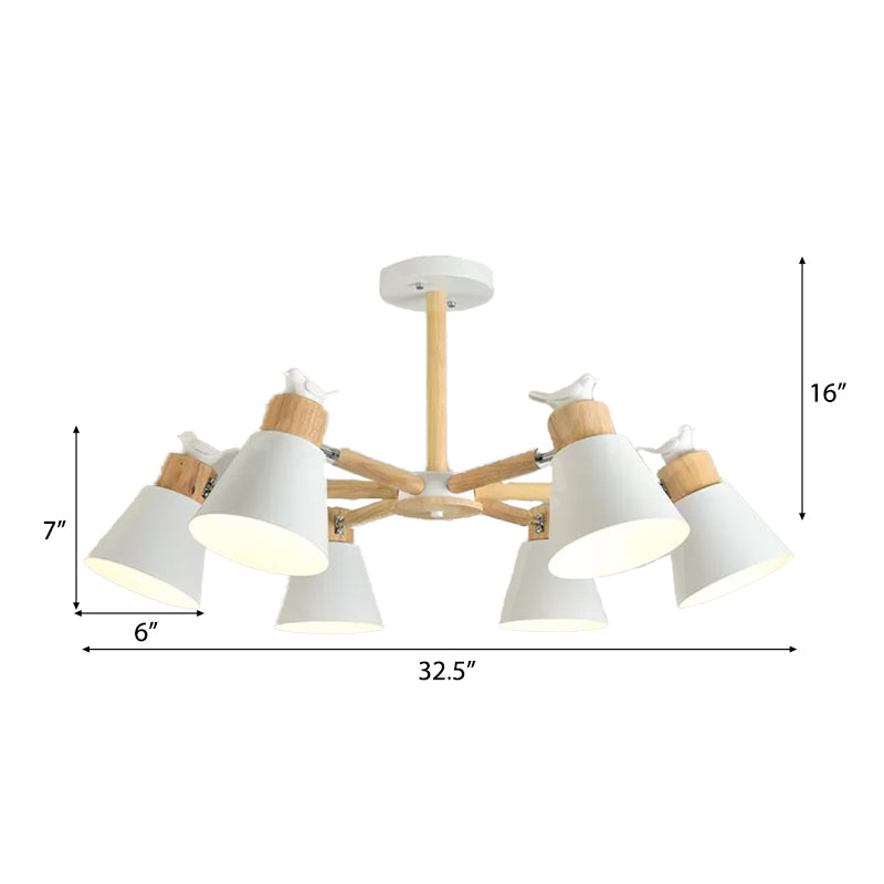 Modern Style Ceiling Pendant Light with Bird Bucket Shade - Rebooters