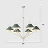 Macaron Style Conical Chandelier Pendant Light for Study Room - Rebooters
