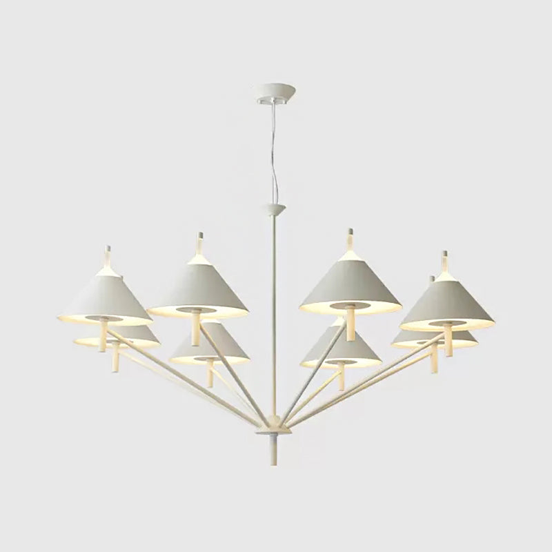 Macaron Style Conical Chandelier Pendant Light for Study Room - Rebooters