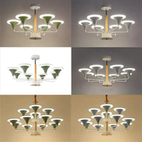 Nordic Modern Ceiling Pendant Light Curved Cone Shade Metal Hanging Light for Restaurant - Rebooters