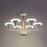 Nordic Modern Ceiling Pendant Light Curved Cone Shade Metal Hanging Light for Restaurant - Rebooters