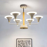 Nordic Modern Ceiling Pendant Light Curved Cone Shade Metal Hanging Light for Restaurant - Rebooters