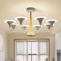 Nordic Modern Ceiling Pendant Light Curved Cone Shade Metal Hanging Light for Restaurant - Rebooters