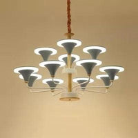 Nordic Modern Ceiling Pendant Light Curved Cone Shade Metal Hanging Light for Restaurant - Rebooters