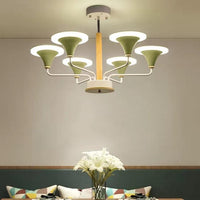 Nordic Modern Ceiling Pendant Light Curved Cone Shade Metal Hanging Light for Restaurant - Rebooters