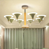 Nordic Modern Ceiling Pendant Light Curved Cone Shade Metal Hanging Light for Restaurant - Rebooters