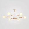 Sky Bang Bare Bulb Hanging Light Nordic Wood Chandelier - Rebooters