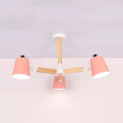 Nordic Style Undertint Chandelier Bucket Shade Light for Kids - Rebooters