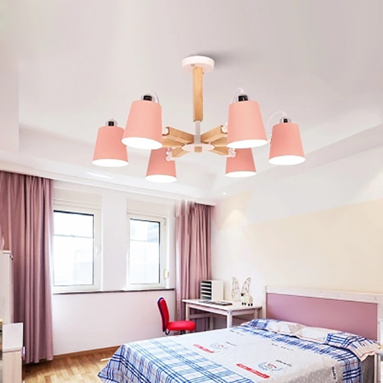Nordic Style Undertint Chandelier Bucket Shade Light for Kids - Rebooters
