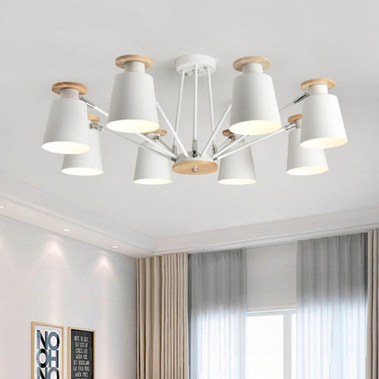 Rotatable Bucket Shade Chandelier Nordic Metal Pendant Light - Rebooters