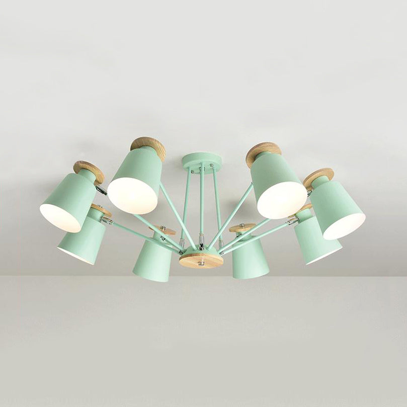Rotatable Bucket Shade Chandelier Nordic Metal Pendant Light - Rebooters