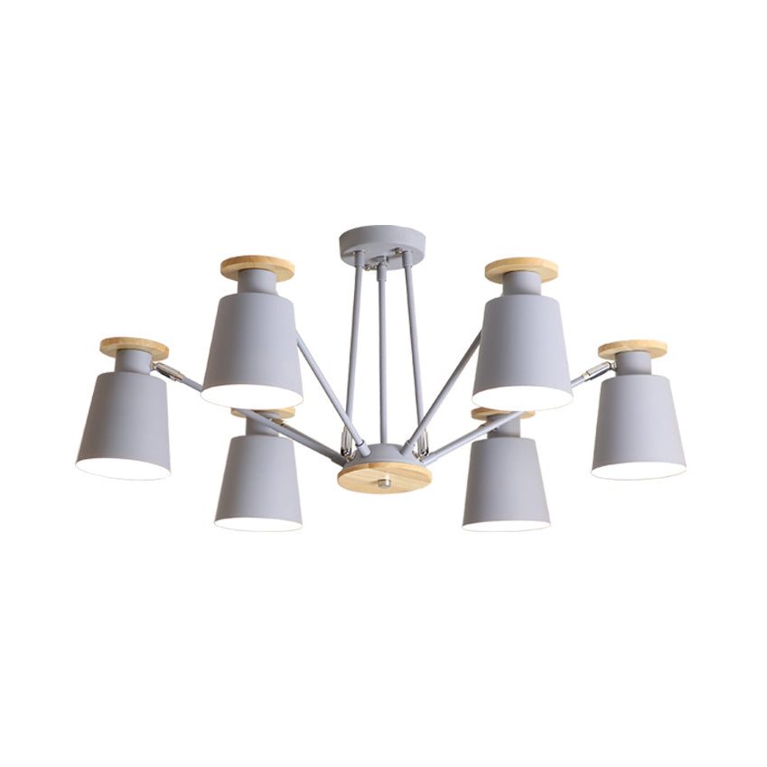 Rotatable Bucket Shade Chandelier Nordic Metal Pendant Light - Rebooters