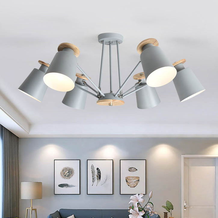 Rotatable Bucket Shade Chandelier Nordic Metal Pendant Light - Rebooters