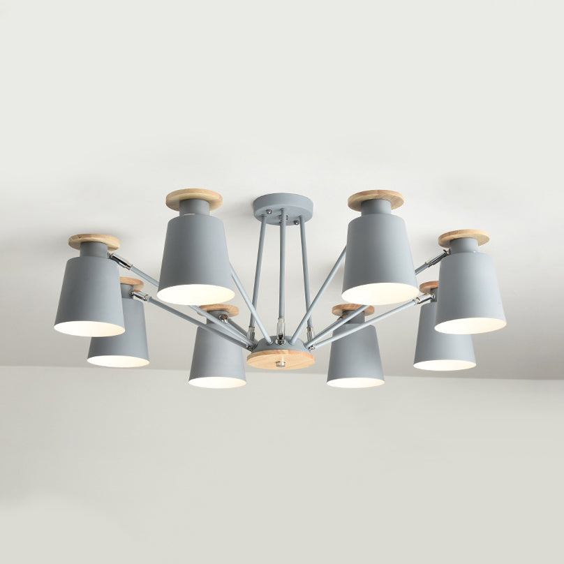 Rotatable Bucket Shade Chandelier Nordic Metal Pendant Light - Rebooters