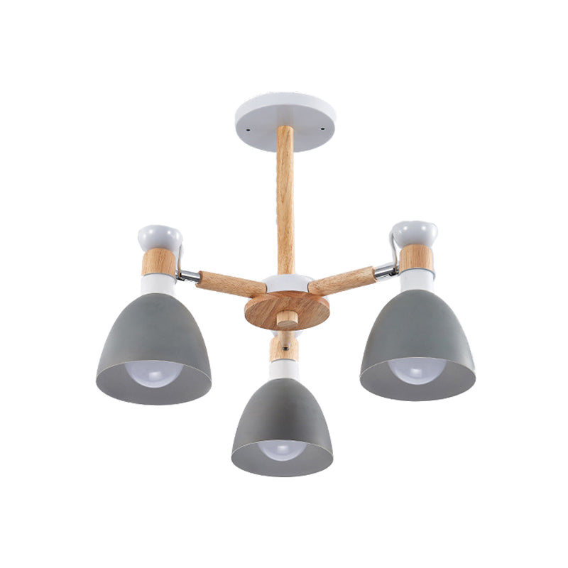 Rotatable Metal Bowl Chandelier Shop Kindergarten Macaron Light - Rebooters