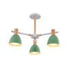 Game Room Bowl Chandelier Metallic Macaron Light 23.5 Inch - Rebooters