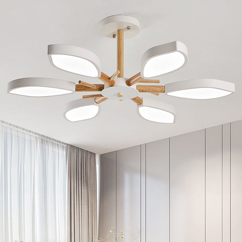 Nordic Style Macaron Chandelier Leaf Shade Acrylic Light - Rebooters