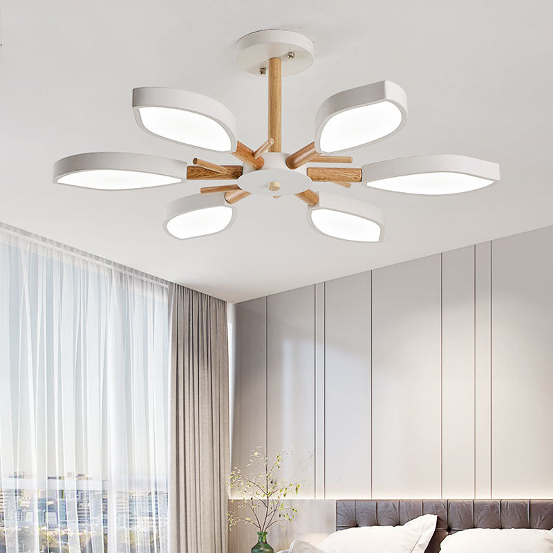 Nordic Style Macaron Chandelier Leaf Shade Acrylic Light - Rebooters