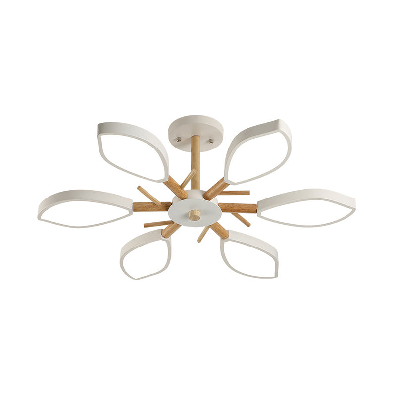 Nordic Style Macaron Chandelier Leaf Shade Acrylic Light - Rebooters