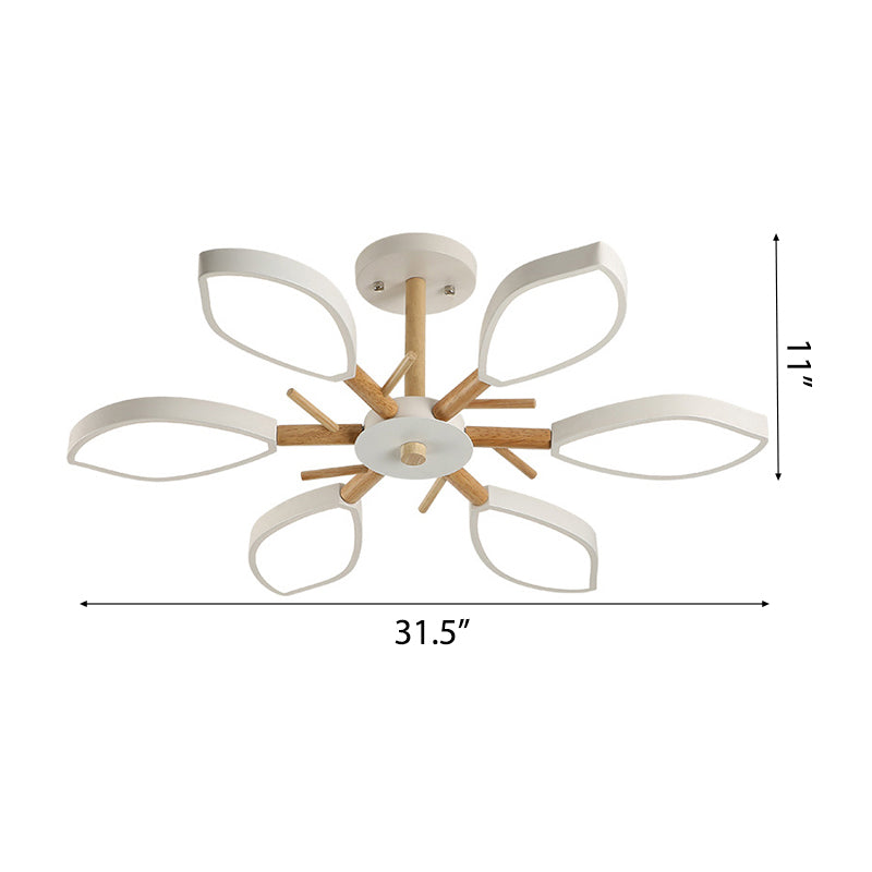 Nordic Style Macaron Chandelier Leaf Shade Acrylic Light - Rebooters