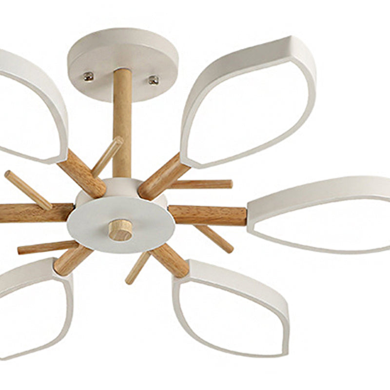 Nordic Style Macaron Chandelier Leaf Shade Acrylic Light - Rebooters