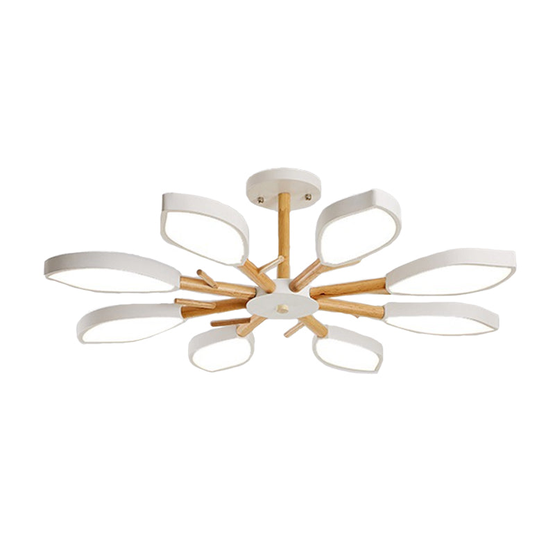 Nordic Style Macaron Chandelier Leaf Shade Acrylic Light - Rebooters