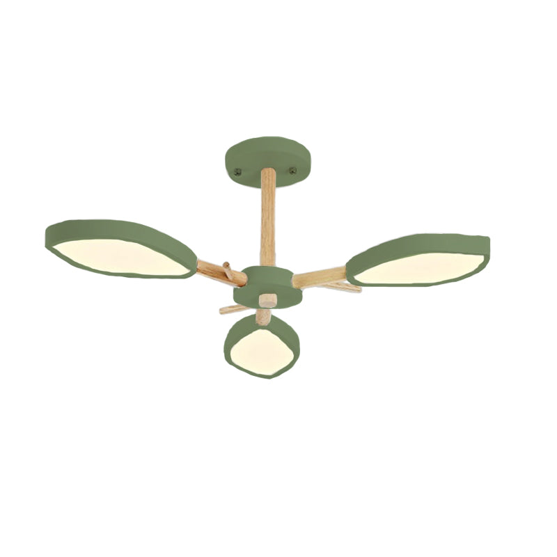 Nordic Style Macaron Chandelier Leaf Shade Acrylic Light - Rebooters