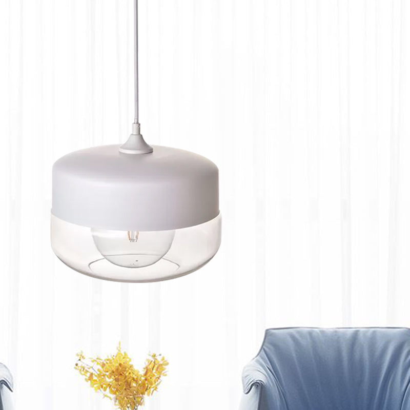 1 Head Bedroom Pendant Light Modern White Ceiling Suspension Lamp | Rebooters - Rebooters