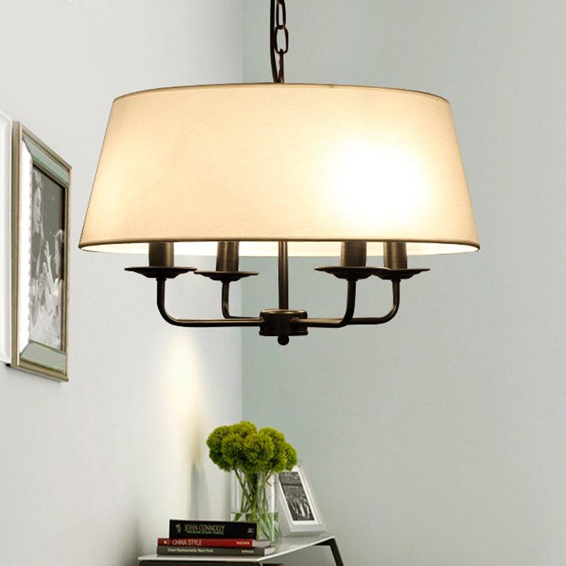 4 Bulbs Candle Chandelier Light Classic White Green Beige Fixture - Rebooters