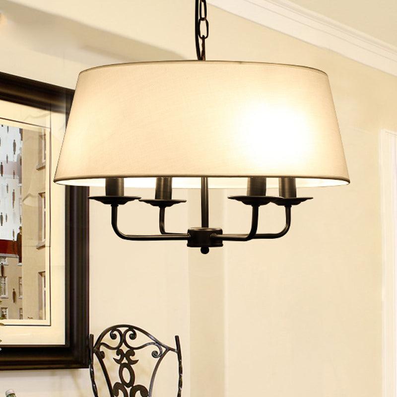 4 Bulbs Candle Chandelier Light Classic White Green Beige Fixture - Rebooters