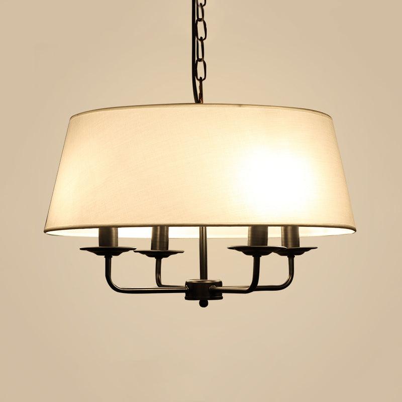 4 Bulbs Candle Chandelier Light Classic White Green Beige Fixture - Rebooters