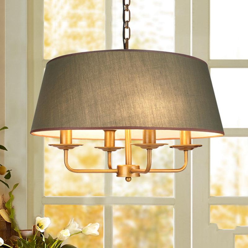 4 Bulbs Candle Chandelier Light Classic White Green Beige Fixture - Rebooters