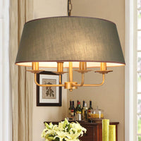 4 Bulbs Candle Chandelier Light Classic White Green Beige Fixture - Rebooters