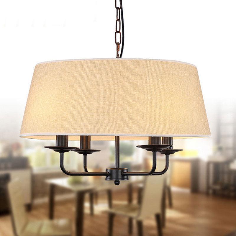 4 Bulbs Candle Chandelier Light Classic White Green Beige Fixture - Rebooters