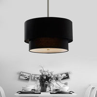 3 Lights Ceiling Light Traditional Layered Fabric Chandelier - Rebooters