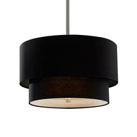 3 Lights Ceiling Light Traditional Layered Fabric Chandelier - Rebooters