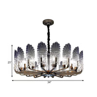 8/9/10 Lights Radial Chandelier Lighting Brass Crystal Lamp - Rebooters