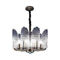 8/9/10 Lights Radial Chandelier Lighting Brass Crystal Lamp - Rebooters