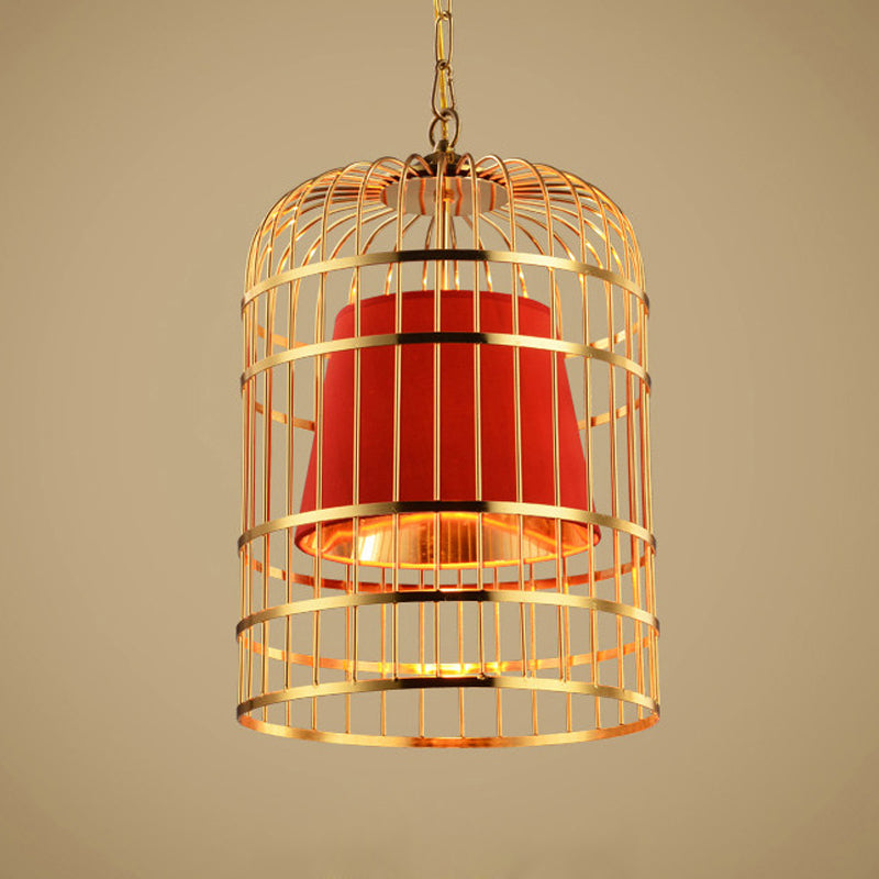 Black/White Bird Cage Ceiling Light Minimalistic Metal Pendant - Rebooters