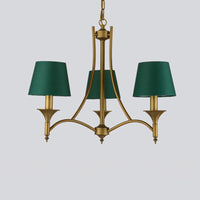 3/6/8 Lights Fabric Pendant Chandelier Classic Green Cone - Rebooters