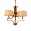 3/6 Lights Ceiling Light Traditional Drum Fabric Chandelier Beige - Rebooters