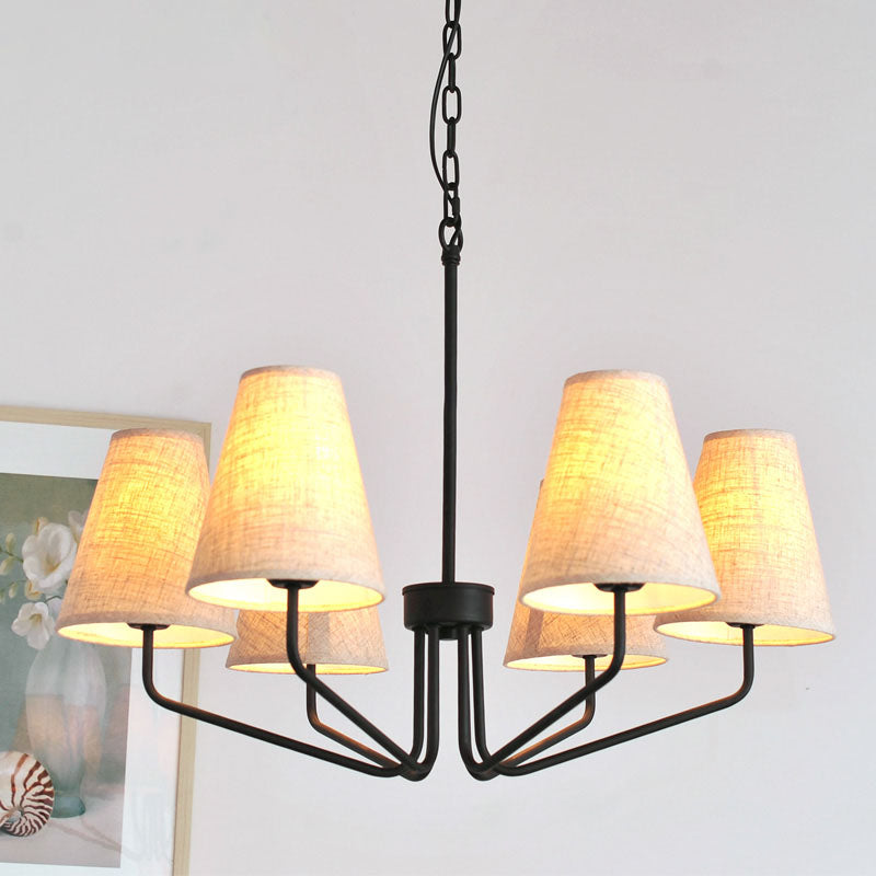 Fabric Conical Hanging Chandelier Traditional 3/5/6 Lights - Rebooters