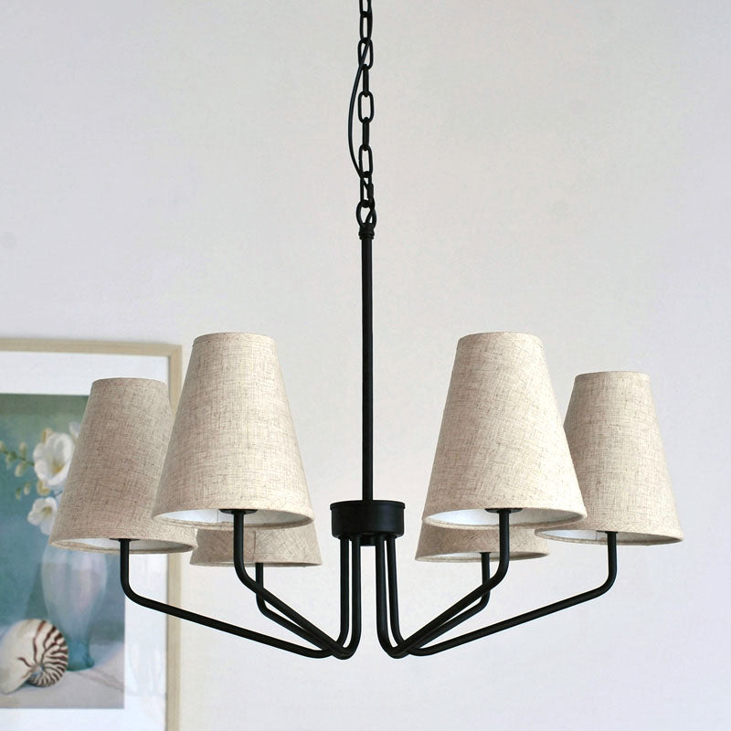 Fabric Conical Hanging Chandelier Traditional 3/5/6 Lights - Rebooters