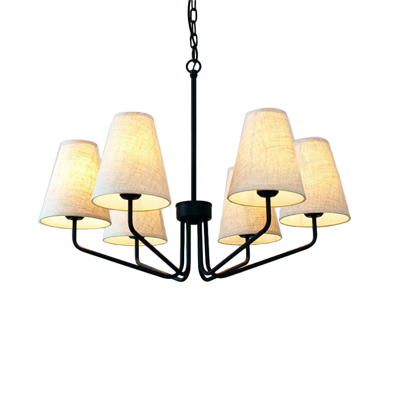 Fabric Conical Hanging Chandelier Traditional 3/5/6 Lights - Rebooters