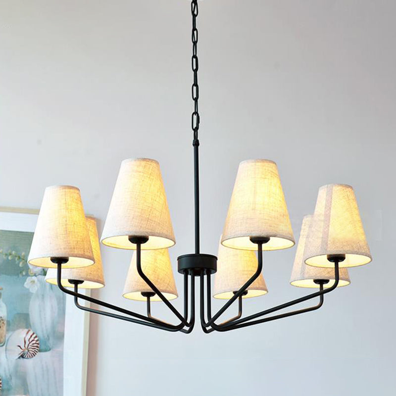 Fabric Conical Hanging Chandelier Traditional 3/5/6 Lights - Rebooters