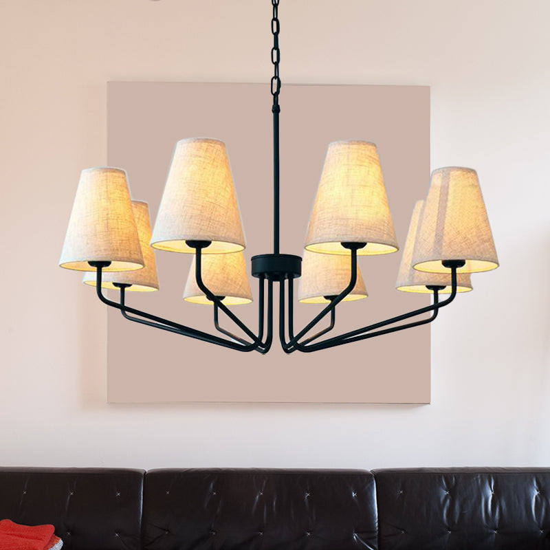 Fabric Conical Hanging Chandelier Traditional 3/5/6 Lights - Rebooters