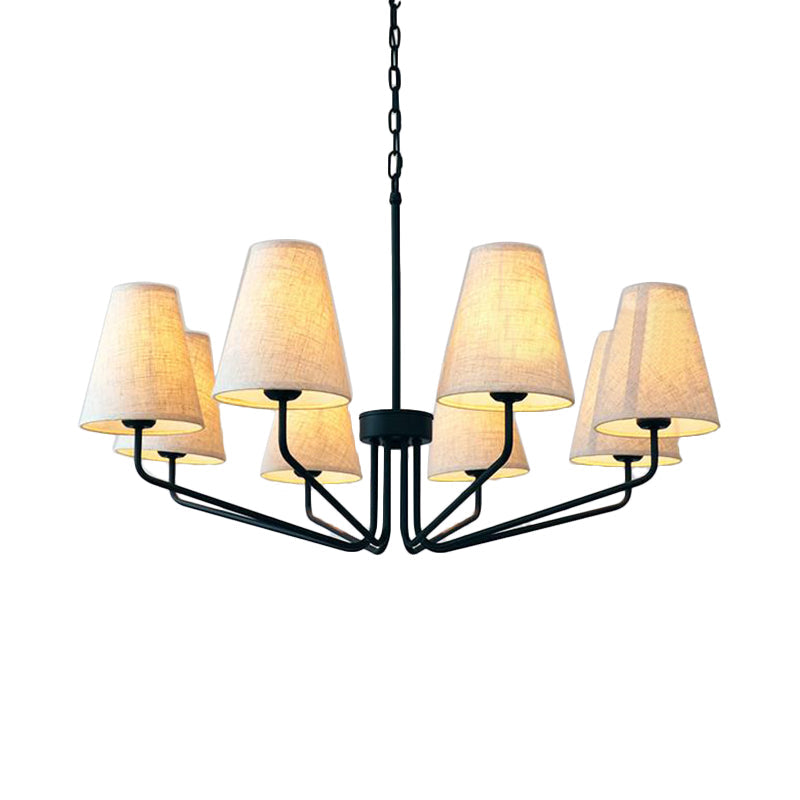 Fabric Conical Hanging Chandelier Traditional 3/5/6 Lights - Rebooters