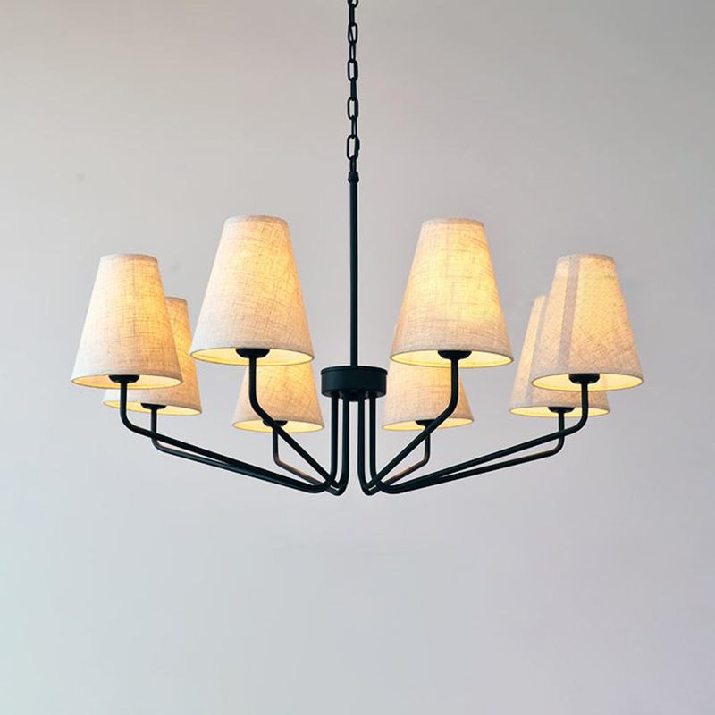 Fabric Conical Hanging Chandelier Traditional 3/5/6 Lights - Rebooters