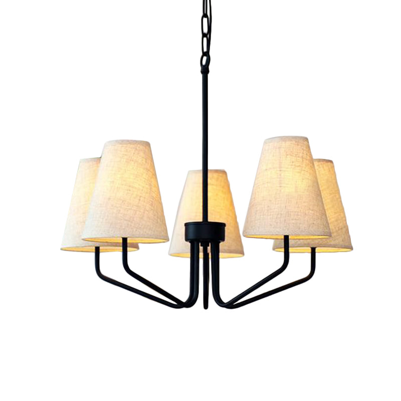 Fabric Conical Hanging Chandelier Traditional 3/5/6 Lights - Rebooters
